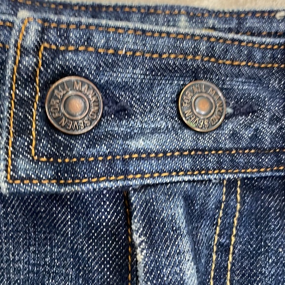 7 For All Mankind by Jerome Dahan Womens Denim Blue Jean Skirt - Size 28 - Picture 5 of 11